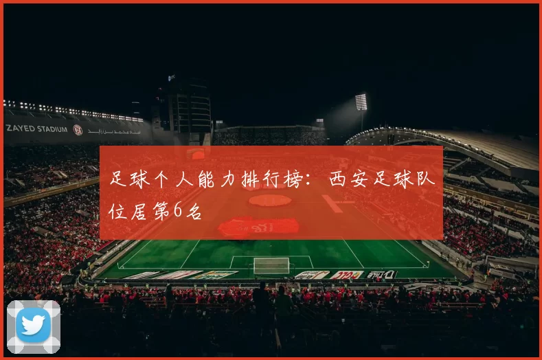 足球个人能力排行榜：西安足球队位居第6名